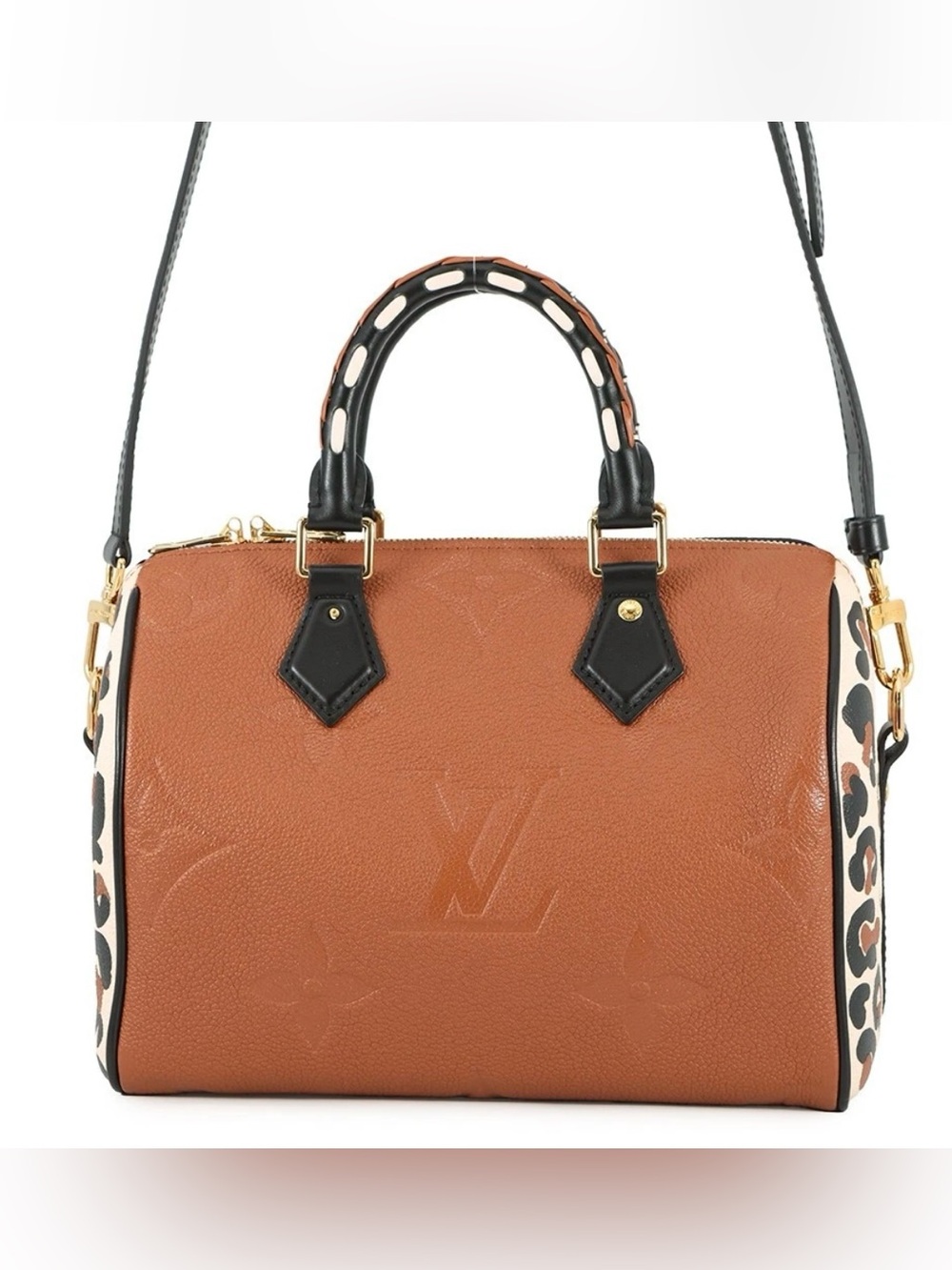 Louis Vuitton Empreinte Wild At Heart Speedy Bandouliere 25 Caramel Cognac Brown - Picture 16 of 16